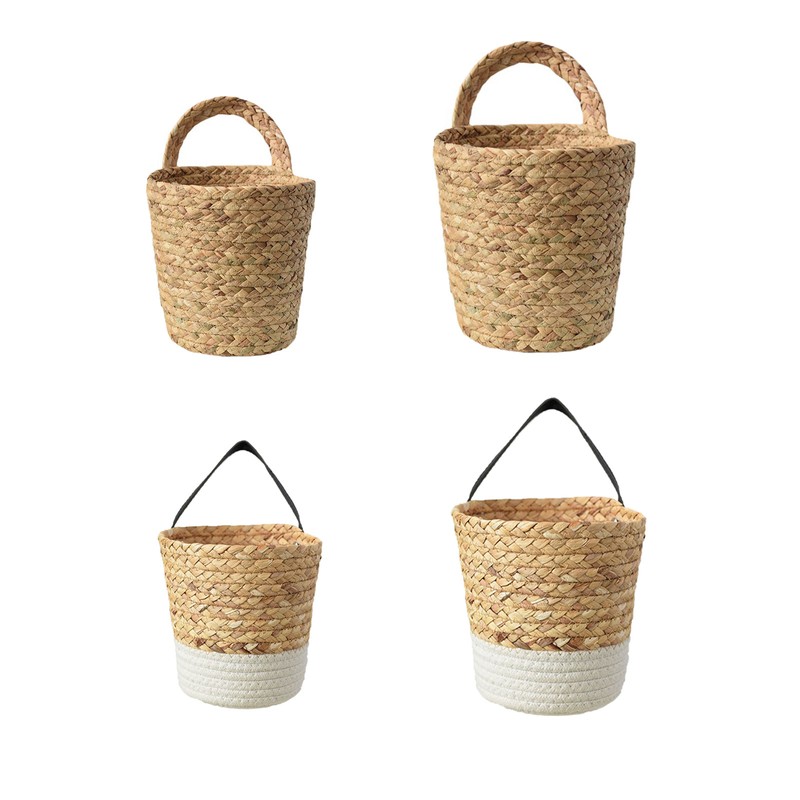 Seagrass Storage Basket Wall Hanging Basket Storage Rack Garden Plant