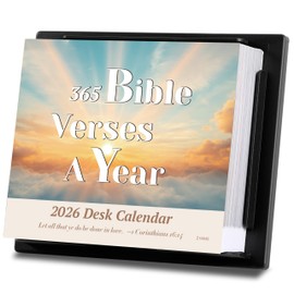 2026 Bible Calendar - Bible Verses Calendar 2026 from Jan 2026 - Dec 2026, 365 Days Desk Calendar 2026, 5.9" x 4.9", Thick Paper, Adjustable Easel