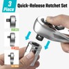 DURATECH 3-Piece Ratchet Set, 1/4", 3/8", 1/2", 72-Tooth with Quick-Release