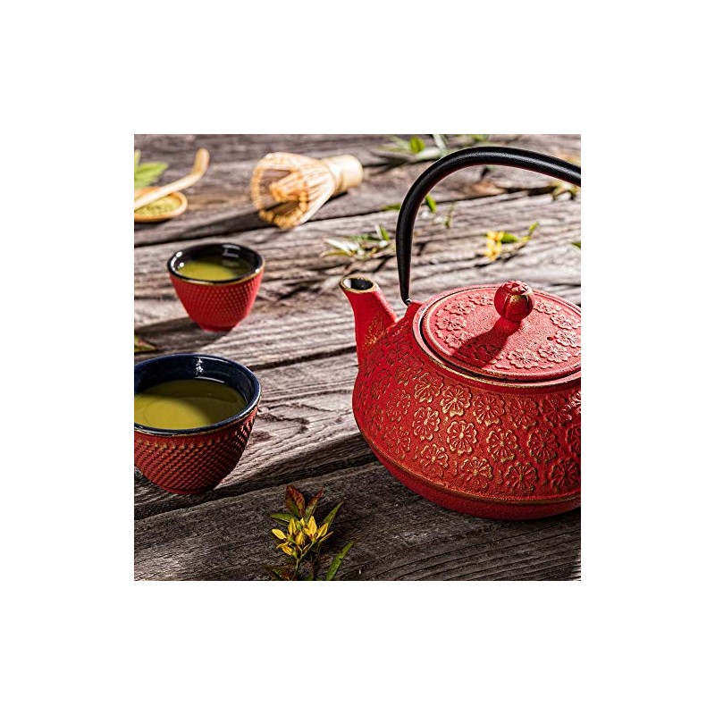 Restaurantware-30 Ounce Japanese Teapot, 1 Enamel Coated Japanese Tea Kettle