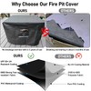QH.HOME Fire Pit Cover Square Heavy Duty Fabric 100% Waterproof,