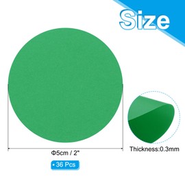 PATIKIL 2inch Circle Card Stock, 36Pcs Round Shape Cutouts Paper Thick Cardstock Coaster for DIY Craft Projects Classroom Bulletin Board Decor, Dark Green
