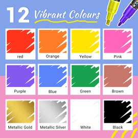 AOSUCO 12 Dual Tip Chalk Pens - Erasable Liquid Chalk Pens for Blackboard, Chalkboard, Window, Glass, Signs, Wet Erase Chalk Makers for Menu, Shcool, Wedding Sign, Car Decorations