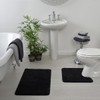 Allure Luxury Deep Pile Microfibre Pedestal Toilet Mat, Non-Slip, 50
