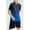 Aspersio Men's Sportswear, Top and Bottom Set, Short Sleeves, Short