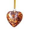 November Topaz 8cm Birthstone Glass Heart
