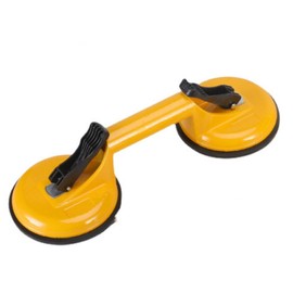Yellow 2 Jaw Suction Cup Aluminium Alloy Professional Double Jaw Vacuum Glass Suction Lifter 130KG