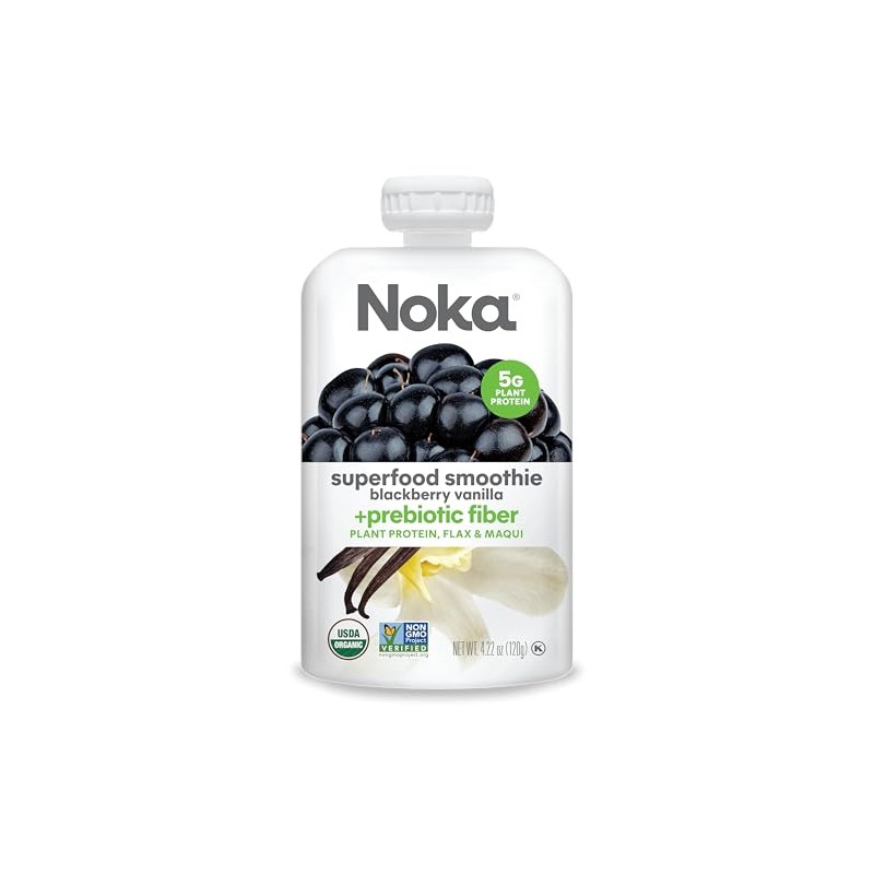 NOKA Organic Blackberry Vanilla Superfood Smoothie, 4.22 OZ