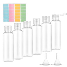 Romon Travel Bottle Set, 100 ml Travel Bottles for Filling, Travel Set with Small Funnel, Travel Bottles for Filling, Plastic Bottles, Empty Flight Bottle, Travel Set, Cosmetics, Empty Travel Bottles