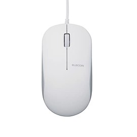 Elecom Mouse Heavy Duty USB Optical Wired Mouse 3 Buttons EU RoHS Compliant Corporate White M-K7URWH/RS