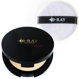 D-RAY D-Clear Foundation Product + Puff Set Korean Cosmetics (White Natural) Ultra Fine Particles Formulation Powder Covering Power Shine Prevents Cracking