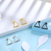 Women's Men's Earrings David Geometric Triangle Geometric Hexagon Celtic Triskele