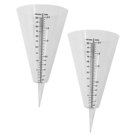 CAXUSD 2pcs Rain Gauge Outdoor Measuring Cup for Weather Monitoring Farming and Climate Study