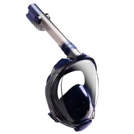 PIVOT GEAR Snorkel Adult Snorkel Mask Full Face Underwater Mask Snorkeling Dark Blue S/M