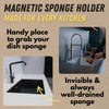 Invisible Magnetic Sponge Holder for Kitchen Sink Caddy with Magnetic