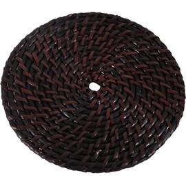 Khanda BLACK Dyed Rattan Pot Holder Large 300043