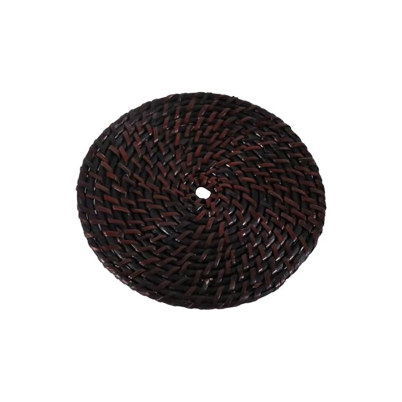 Khanda BLACK Dyed Rattan Pot Holder Large 300043