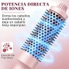 Cepillo Térmico Nuowei,cepillo Redondo De Cerámica, Rosa