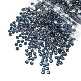 qiipii 5300PCS 3mm Crystal Ink Blue Resin Rhinestones for Crafting Flatback Montana Blue Stones Bulk SS10 Non-Hotfix Diamonds Crystals Gems Charms for Nails Face Eyes Makeup Mugs Tumblers DIY Crafts