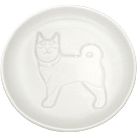 Small "Dog" Ceramic Plate for Dipping Sauce - Carved Design