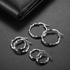 OIDEA Women's Earrings 3 Pairs Ear Studs Twisted Hoop Earrings