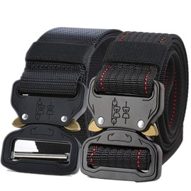 Trimming Shop Belts for Men Adjustable Latest Style Nylon Webbing Belt Quick Release Buckle Outdoor Utility Wear Waistband, Suitable for Work and Travel, 125cm x 3.8cm