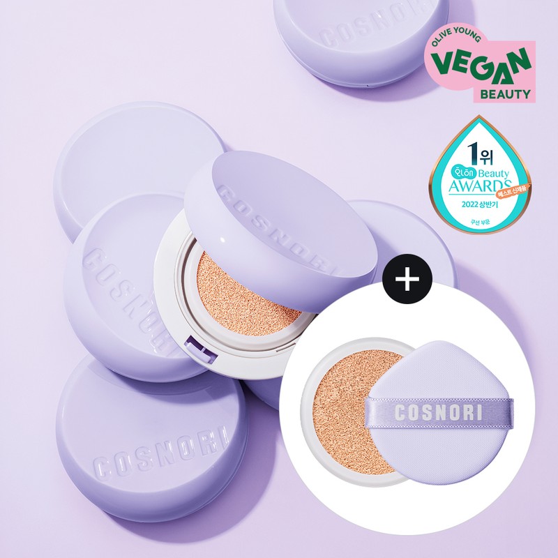 COSNORI Panthenol Barrier Cushion (Vegan) - [Set] 00 Fair Light