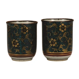 Kutani Ware K7-653 Blue Grain Tetsuzen