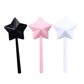 GOTOTOP 3 Piezas Salero Pimentero Mágico Varita Mágica en Forma de Estrella Salero Pimentero Palo Mágico Condimentos Recargables Dispensador de Especias Rosa Negro