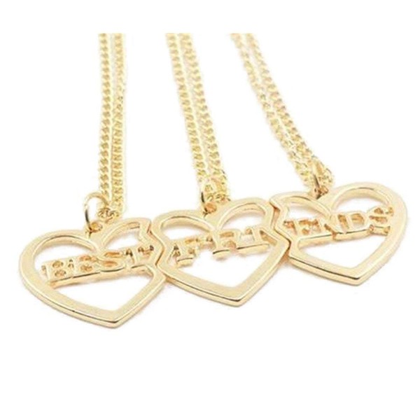 3 PCS Best Friends Three Part Charm Necklaces Christmas Birthday