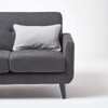 HOMESCAPES - 100% Cotton Plain Grey Cushion Cover- 30 x