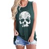Camisas de calavera para mujer, divertidas camisetas con gráficos góticos,