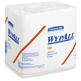 Wypall Kimberly-Clark Professional Wypall L30 Wipers - 13" Length X 12-1/2" Width, White, 90 Wipers