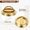 PATIKIL Recessed Sliding Door Pulls Handles 304 Stainless Steel Round