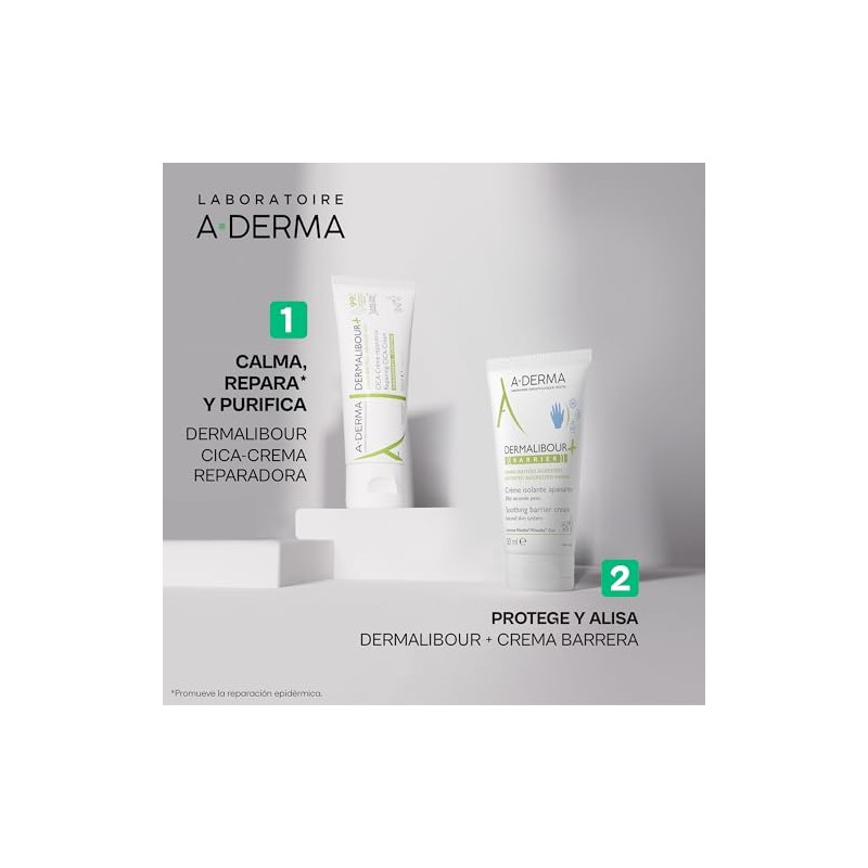 A-DERMA Dermalibour+ Cica Crema Corporal Reparadora Piel Irritada, 50 ml