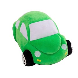 Xshelley Round Beetle plush stuffed toy car, car model decorative pillow, cushion, cute cartoon car model stuffed plush toys for children boys gift 30cm long (Green)
