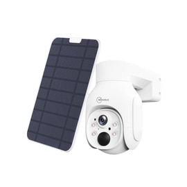 Movols 4MP Solar Security Camera Wireless PTZ Cameras Can Match with Movols 4K NVR Surveillance System.Color Night Vision, Motion Alert, Two-Way Audio,IP66 Home Surveillance.