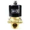 BACOENG 1/2"BSP AC220V Brass Electric Solenoid Valve N/C for Air