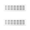 QWORK® 2 pieces high-quality aluminium ventilation grille, door ventilation grille,
