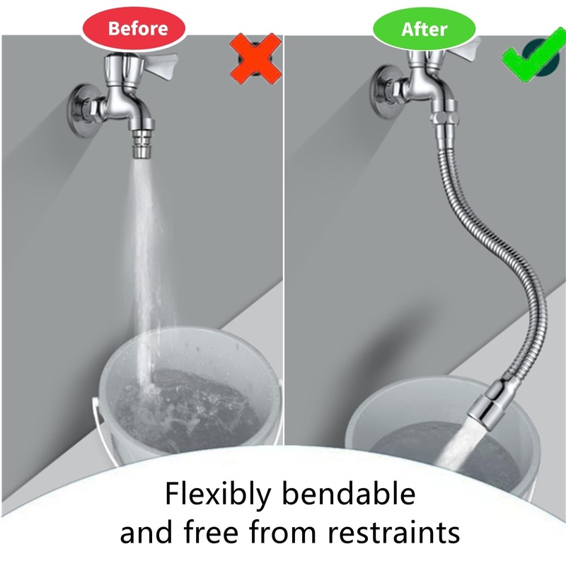 Faucet Extender with 360° Rotation Professional Tap Extender Tap Extension