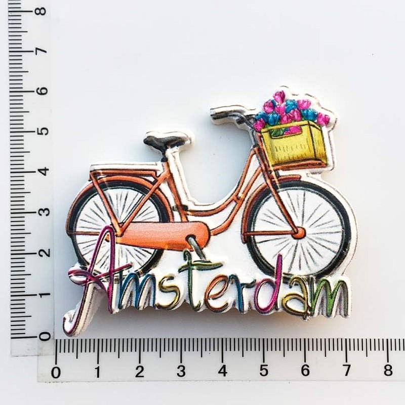 Amsterdam Holland Bicycle 3D Fridge Magnet Travel Souvenir Gift Collection