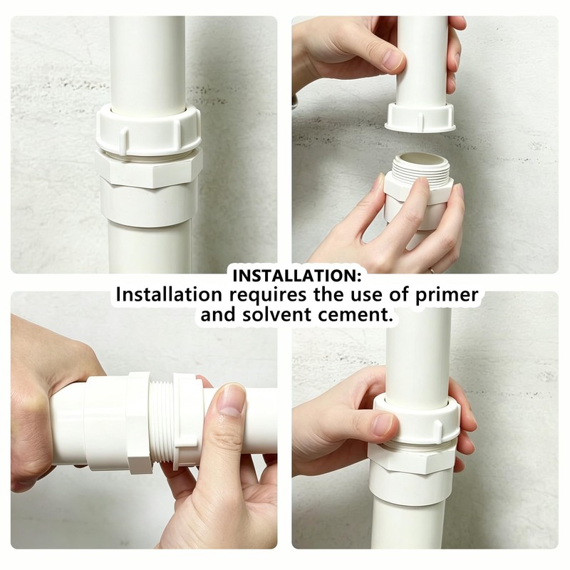 TALEGEN 5 Pack 2" PVC Fittings, 2 inch NPT Male