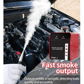 Wawews Automotive Smoke Machine Leak Detector, Evap Vacuum Smoke Diagnostic Tester with Built-in Air Compressor, Pipeline Fuel Leakage Detector Compatible with 12V DC Vehicles