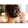 RINKALAND Hair Claw That Holds Firmly, Large, Large, Rhinestones, Glamorous
