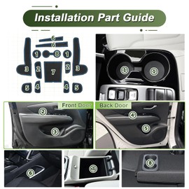 BSTW Car Non-Slip Mats for Hyundai Tucson NX4 (2021-2024), Faithful Rubber Mat for Centre Console, Cup Holder & Door Recesses, Suitable for Hyundai Tucson Hybrid PHEV (Blue)
