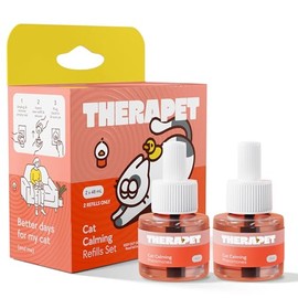 TherapetMD Cat Calming Diffuser Refill Kit (2-Pack, 60-Day Supply) – Cat Pheromone Refill for Stress, Pee Spraying, Fighting, Aggression, Meowing & Scratching – Use with TheraPet MD Diffuser