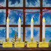 Abeja 4 Pack Christmas Candle Lights, Battery Operated Window Candle