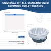Commode Liners, 100 Bedside Commode Liners Disposable, Leak Proof Commode