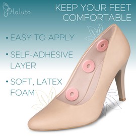 HALUTO Foot Cushion - Corn Plaster Set - Anti - Blisters Plaster Foam - Pressure Points Plasters Feet - Pressure Protection Plasters - Protection for Corns - Pressure Protection Rings
