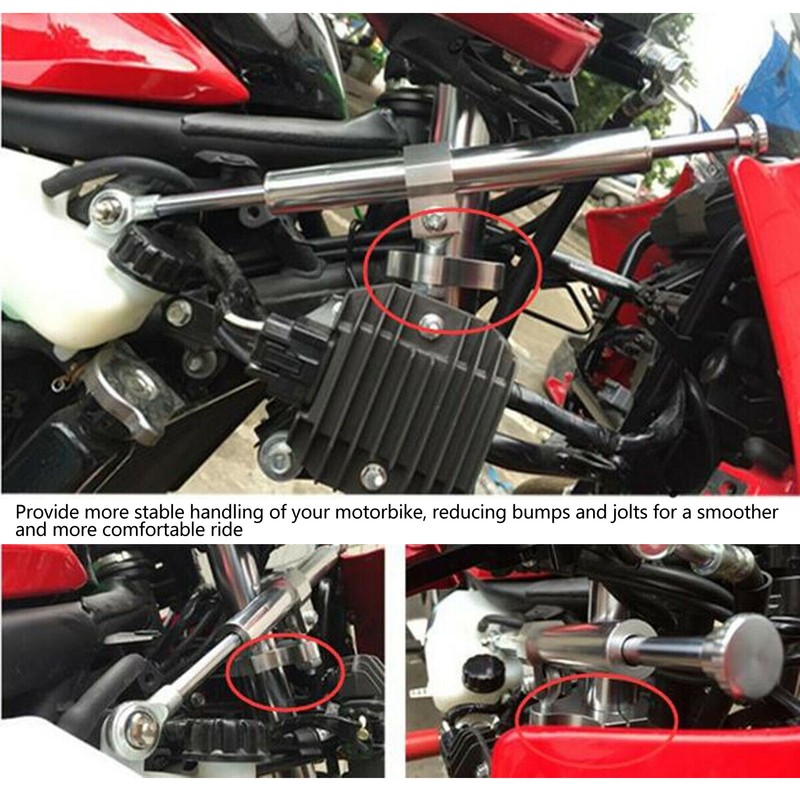 Steering Damper Fork Frame Mounting Clamp Vibrations Reduction Lightweight Damper